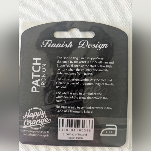 Finnish Flag Patch Embroidered Iron-On Finland European FI Decal 2 Pieces - Picture 3 of 3